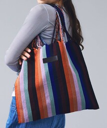 Moon Bird（ムーンバード）の「【MOON BIRD/ムーンバード】手織りハンモックトートバッグ/手織り/A4サイズ収納可能【WEB限定】（トートバッグ）」