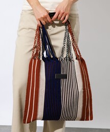 Moon Bird（ムーンバード）の「【MOON BIRD/ムーンバード】手織りハンモックトートバッグ/手織り/A4サイズ収納可能【WEB限定】（トートバッグ）」