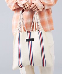 Moon Bird（ムーンバード）の「【MOON BIRD/ムーンバード】手織りハンモックトートバッグ/手織り/A4サイズ収納可能【WEB限定】（トートバッグ）」