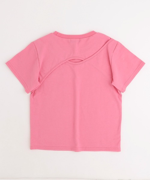 URBAN CHERRY(アーバンチェリー)の「【綿100%/吸水速乾】フラワーロゴプリントレースTシャツ(Tシャツ/カットソー・キッズ・ピンク/ネイビー/ホワイト・150cm/140cm/130cm/120cm/110cm)」の19枚目の写真