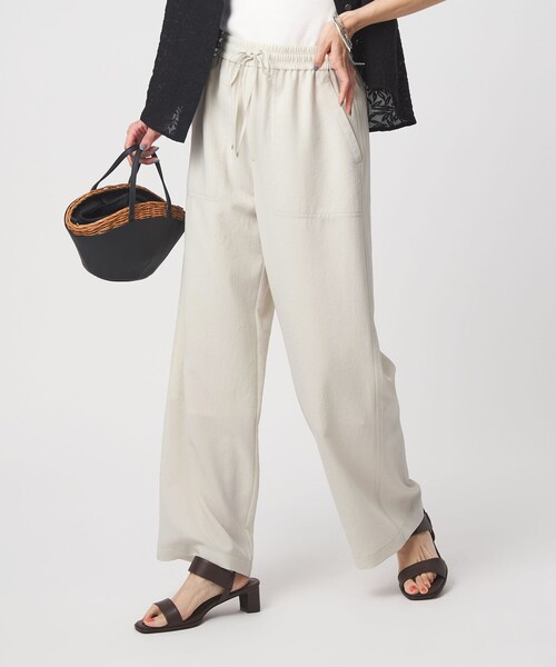 green label relaxing（グリーンレーベルリラクシング）の「［size SHORT/TALLあり］ドライクロスパンツ オフホワイト（その他パンツ・レディース・オフホワイト・SHORT/TALL/40/38/36/34）」の3枚目の写真