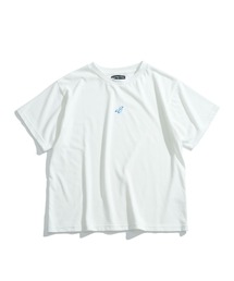 ショート丈 ワンポイント 刺繍ロゴ Tシャツ / クロップド チビT ミニT【ユニセックス】