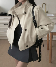 VIVID LADY（ビビッドレディー）の「ハイネックベルト ショート ブルゾン ジャケット（ブルゾン）」