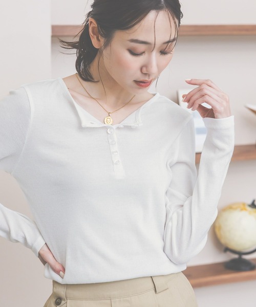 ヘンリーネック長袖/660941（Tシャツ/カットソー）｜GLOBAL WORK