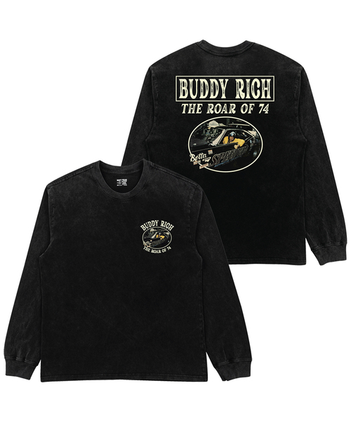 NAVYTEAM(ネイビーチーム)の「THE ROAR OF 74 ピグメントダイングロングTシャツ(Tシャツ/カットソー・レディース・ブラック×ベージュ・1/2/3)」の1枚目の写真