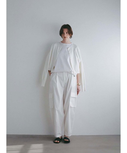 HER.(ハー)の「コットンナイロンニットTシャツ(ニット/セーター・レディース・グレー/ホワイト・フリー)」の5枚目の写真