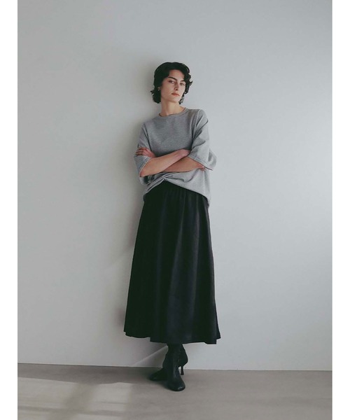 HER.(ハー)の「コットンナイロンニットTシャツ(ニット/セーター・レディース・グレー/ホワイト・フリー)」の14枚目の写真