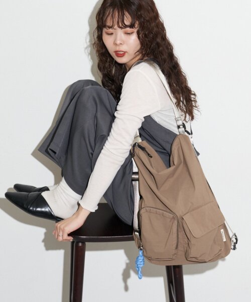 CIAOPANIC TYPY（チャオパニックティピー）の「【KAIRI企画】ミニショルダー付きマルチBAG（トートバッグ・レディース・ベージュ/カーキ/ブラック・ONE SIZE）」の2枚目の写真