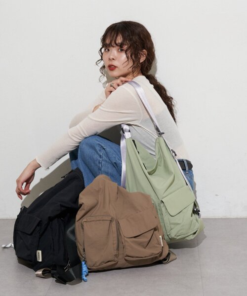 CIAOPANIC TYPY（チャオパニックティピー）の「【KAIRI企画】ミニショルダー付きマルチBAG（トートバッグ・レディース・ベージュ/カーキ/ブラック・ONE SIZE）」の5枚目の写真