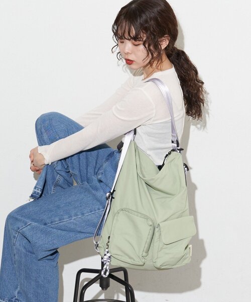 CIAOPANIC TYPY（チャオパニックティピー）の「【KAIRI企画】ミニショルダー付きマルチBAG（トートバッグ・レディース・ベージュ/カーキ/ブラック・ONE SIZE）」の15枚目の写真