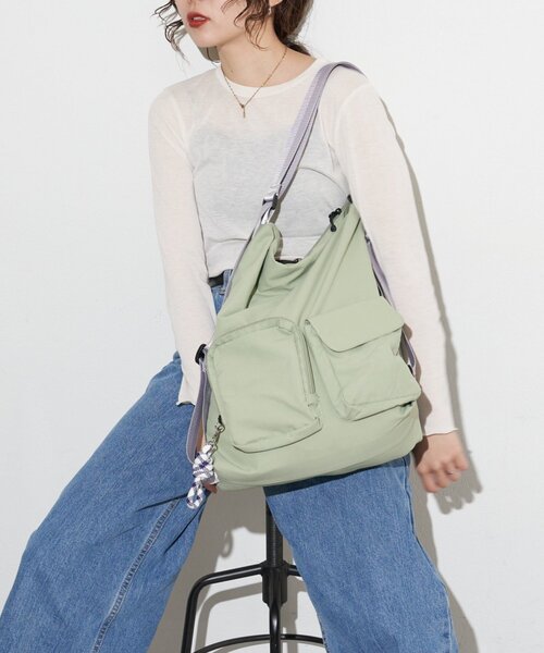 CIAOPANIC TYPY（チャオパニックティピー）の「【KAIRI企画】ミニショルダー付きマルチBAG（トートバッグ・レディース・ベージュ/カーキ/ブラック・ONE SIZE）」の17枚目の写真