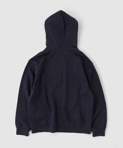 Alpha Industries（アルファインダストリーズ）の「ALPHA INDUSTRIES / アルファ インダストリーズ PLAIN HOODIE（パーカー・メンズ・ブラック/ネイビー/ホワイト系その他・X-LARGE/LARGE/MEDIUM/SMALL）」の4枚目の写真