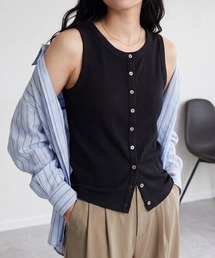 【Robert P. Miller】ウールレーヨン パネルリブ タンクトップ RM264-2289