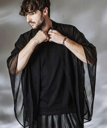 NO ID.（ノーアイディ）の「【NO ID.】Docking Sheer Drape Big T-Shirt / ドッキング シアー ドレープ ビッグ Tシャツ（Tシャツ/カットソー）」