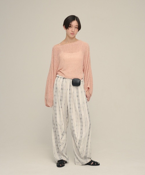 eL（エル）の「【eL】Made in India Stripe Pants/645472（その他パンツ・レディース・ホワイト系その他/ブラック系その他/ブラウン系その他・FREE）」の4枚目の写真