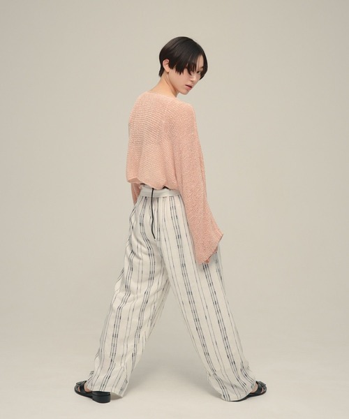 eL（エル）の「【eL】Made in India Stripe Pants/645472（その他パンツ・レディース・ホワイト系その他/ブラック系その他/ブラウン系その他・FREE）」の5枚目の写真