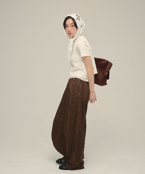 eL（エル）の「【eL】Made in India Stripe Pants/645472（その他パンツ・レディース・ホワイト系その他/ブラック系その他/ブラウン系その他・FREE）」の11枚目の写真
