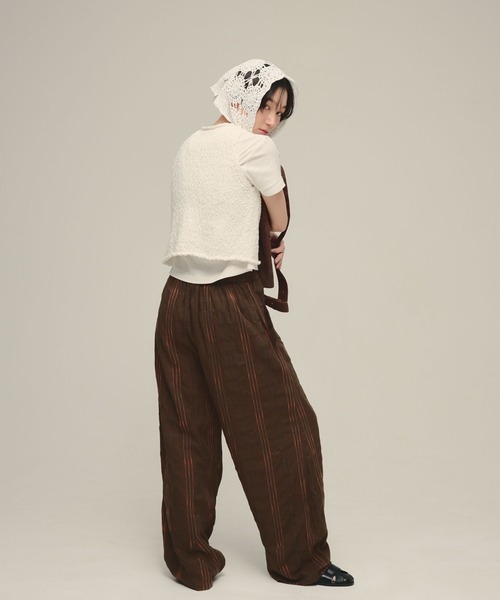 eL（エル）の「【eL】Made in India Stripe Pants/645472（その他パンツ・レディース・ホワイト系その他/ブラック系その他/ブラウン系その他・FREE）」の12枚目の写真
