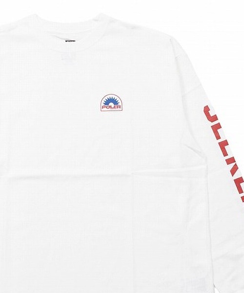 POLeR(ポーラー)の「POLER HORIZON RELAX FIT L/S TEE(Tシャツ/カットソー・メンズ・ホワイト/ブラック・M/L/XL)」の2枚目の写真