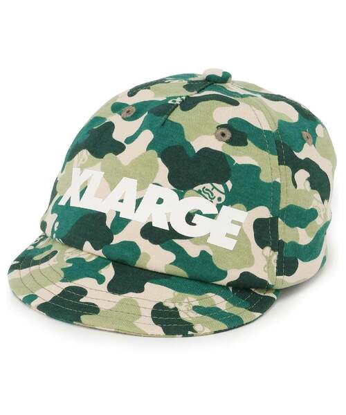 XLARGE KIDS（エクストララージキッズ）の「ファニーゴリラカモ総柄 ベビーキャップ（キャップ・キッズ・ブルー/グリーン・48-50cm）」の6枚目の写真
