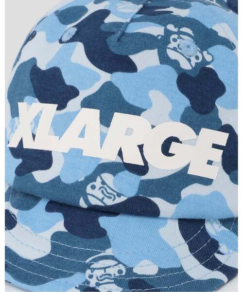 XLARGE KIDS（エクストララージキッズ）の「ファニーゴリラカモ総柄 ベビーキャップ（キャップ・キッズ・ブルー/グリーン・48-50cm）」の10枚目の写真