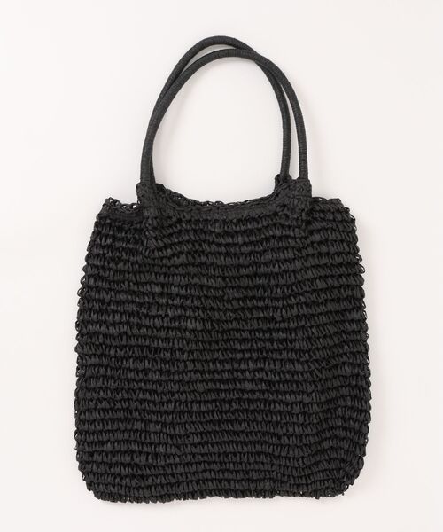 styiro(スタイロ)の「A4収納 軽量ペーパートートバッグ かごバッグ(かごバッグ・レディース・グリーン/パープル/オレンジ/ブラック/ブルー・FREE)」の12枚目の写真