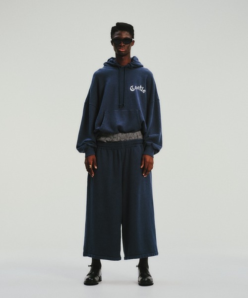 COOTIE PRODUCTIONS（クーティープロダクションズ）の「Venice Sweat Shin Cut Wide Easy Pants（スウェットパンツ・メンズ・ブルー系その他/ブラック・MEDIUM/SMALL/LARGE/X-LARGE）」の3枚目の写真