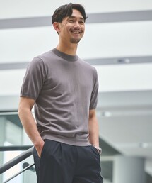 メンズのニット/セーター（グレー/灰色系・半袖）ファッション通販