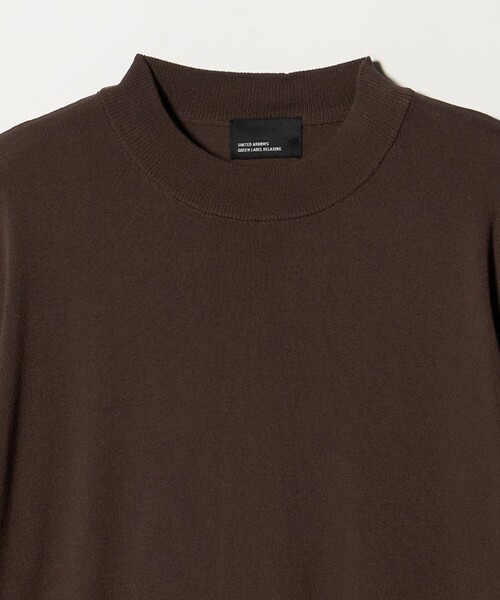 green label relaxing(グリーンレーベルリラクシング)の「【WEB限定】JUST fit ジャケイン モックネック 半袖 ニット(ニット/セーター・メンズ・ブラック/ダークブラウン/ダークグレー/グレー系・L/M/XL/S)」の5枚目の写真