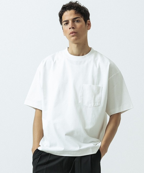 SLICK(スリック)の「【SLICK/スリック】Heavy Weight Sorona Jersey Pocket T-shirt/ヘヴィーウェイトソロナジャージポケットTシャツ(Tシャツ/カットソー・メンズ・ブルー/ホワイト/グレイッシュベージュ/ブラック・3/1/2)」の1枚目の写真