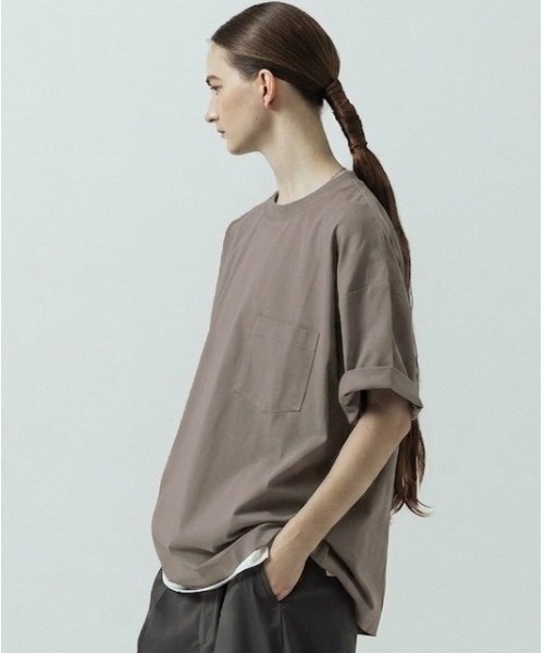 SLICK(スリック)の「【SLICK/スリック】Heavy Weight Sorona Jersey Pocket T-shirt/ヘヴィーウェイトソロナジャージポケットTシャツ(Tシャツ/カットソー・メンズ・ブルー/ホワイト/グレイッシュベージュ/ブラック・3/1/2)」の3枚目の写真