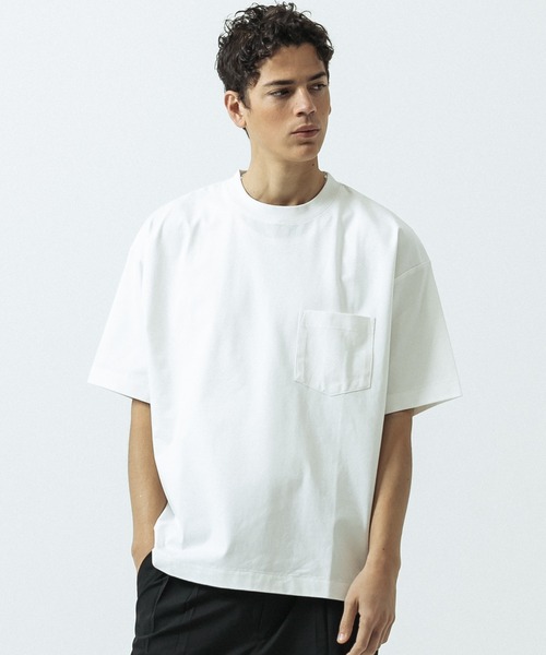 SLICK(スリック)の「【SLICK/スリック】Heavy Weight Sorona Jersey Pocket T-shirt/ヘヴィーウェイトソロナジャージポケットTシャツ(Tシャツ/カットソー・メンズ・ブルー/ホワイト/グレイッシュベージュ/ブラック・3/1/2)」の5枚目の写真