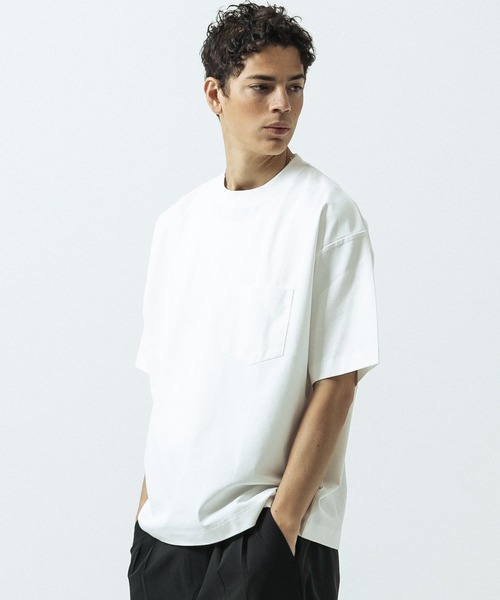 SLICK(スリック)の「【SLICK/スリック】Heavy Weight Sorona Jersey Pocket T-shirt/ヘヴィーウェイトソロナジャージポケットTシャツ(Tシャツ/カットソー・メンズ・ブルー/ホワイト/グレイッシュベージュ/ブラック・3/1/2)」の9枚目の写真