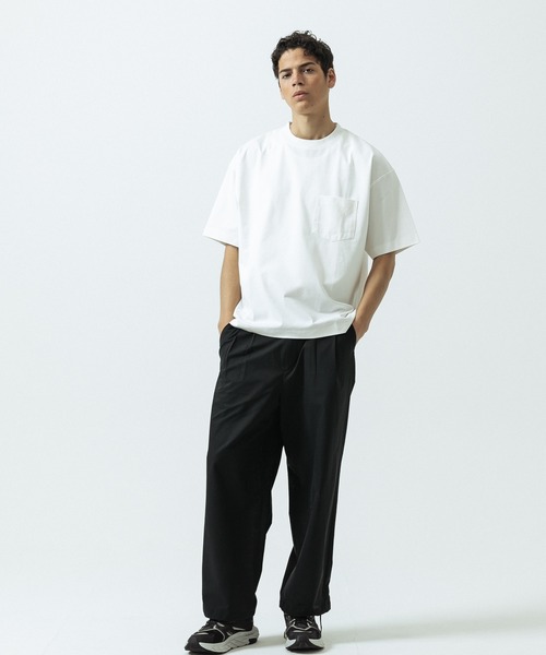 SLICK(スリック)の「【SLICK/スリック】Heavy Weight Sorona Jersey Pocket T-shirt/ヘヴィーウェイトソロナジャージポケットTシャツ(Tシャツ/カットソー・メンズ・ブルー/ホワイト/グレイッシュベージュ/ブラック・3/1/2)」の18枚目の写真