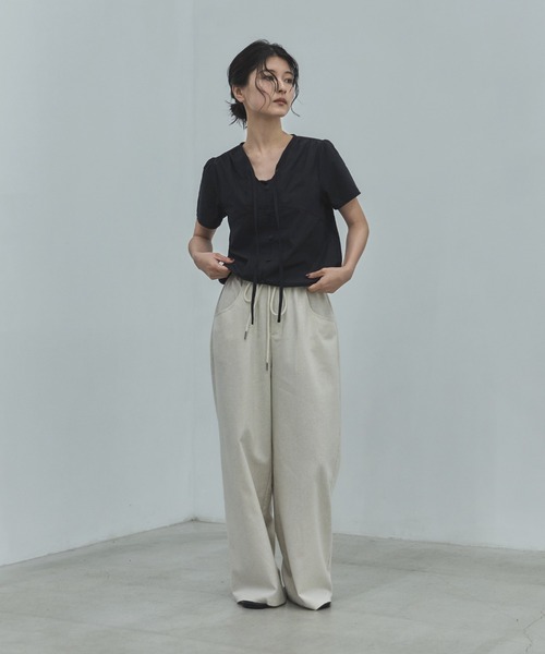 feepur(フェピュール)の「ハーフコットンブラウス(シャツ/ブラウス・レディース・オフホワイト/ブラック・MEDIUM)」の20枚目の写真