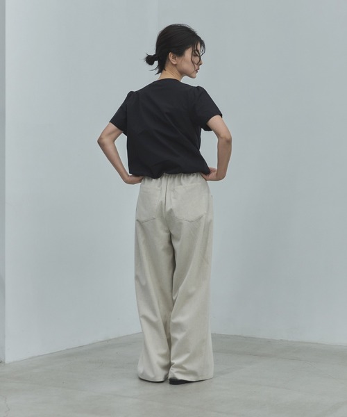 feepur(フェピュール)の「ハーフコットンブラウス(シャツ/ブラウス・レディース・オフホワイト/ブラック・MEDIUM)」の19枚目の写真