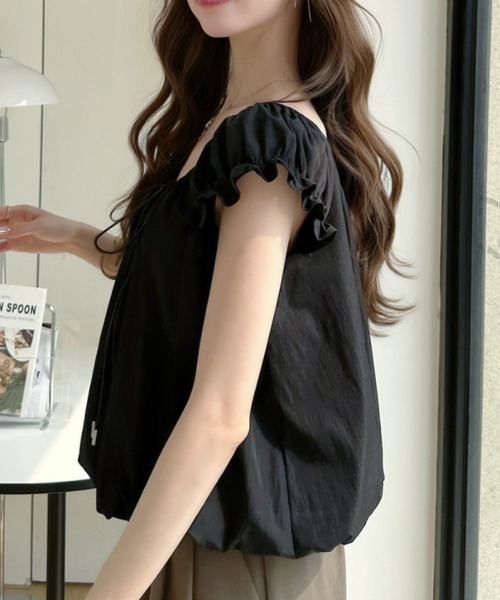 Ada.(エイダ)の「裾バルーン パフ スリーブ ギャザー ブラウス(シャツ/ブラウス・レディース・イエロー/ブルー/ブラック/ホワイト・FREE)」の16枚目の写真