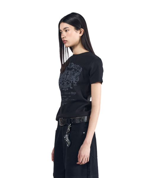 AAKAM(アーカム)の「Shield Henry Neck Half Top (Black)(Tシャツ/カットソー・レディース・その他・1/2/3)」の5枚目の写真