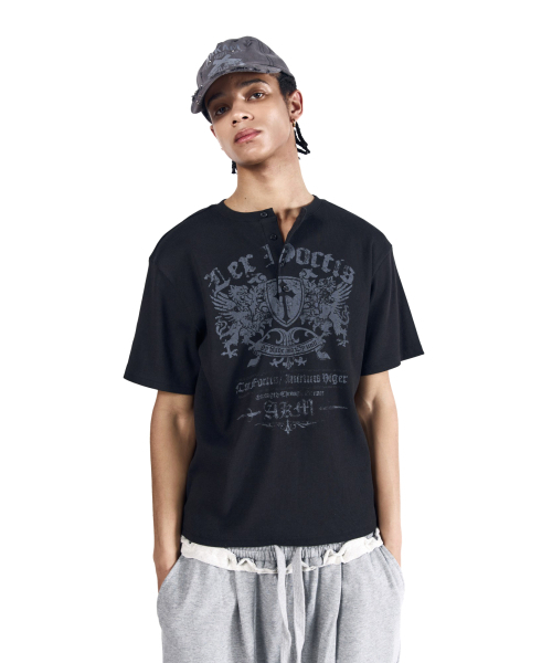 AAKAM(アーカム)の「Shield Henry Neck Half Top (Black)(Tシャツ/カットソー・レディース・その他・1/2/3)」の14枚目の写真