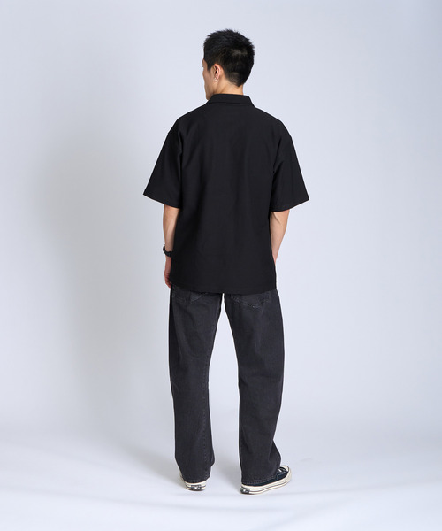 CHROME（クローム）の「［ CHROME / クローム ］LSC POLO WIDE FIT OG LOGO / ライムストーン ケーブ ポロ ワイド フィット オージー ロゴ 接触冷感 空間冷却 鍾乳洞 ポロシャツ（ポロシャツ・メンズ・ブラック/ホワイト・XL/L/M/S）」の4枚目の写真