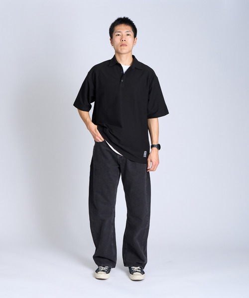 CHROME（クローム）の「［ CHROME / クローム ］LSC POLO WIDE FIT OG LOGO / ライムストーン ケーブ ポロ ワイド フィット オージー ロゴ 接触冷感 空間冷却 鍾乳洞 ポロシャツ（ポロシャツ・メンズ・ブラック/ホワイト・XL/L/M/S）」の5枚目の写真