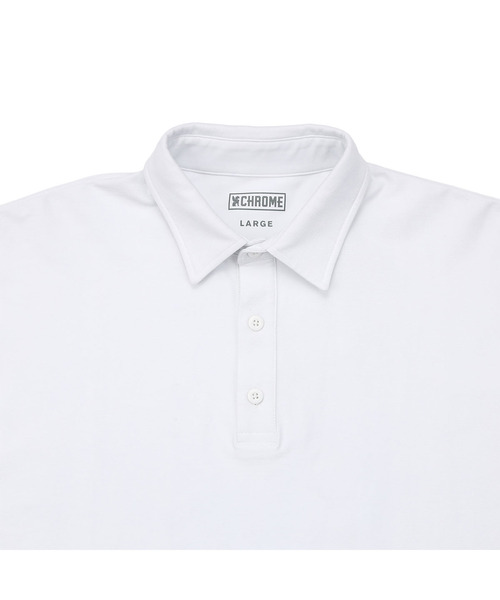 CHROME（クローム）の「［ CHROME / クローム ］LSC POLO WIDE FIT OG LOGO / ライムストーン ケーブ ポロ ワイド フィット オージー ロゴ 接触冷感 空間冷却 鍾乳洞 ポロシャツ（ポロシャツ・メンズ・ブラック/ホワイト・XL/L/M/S）」の13枚目の写真