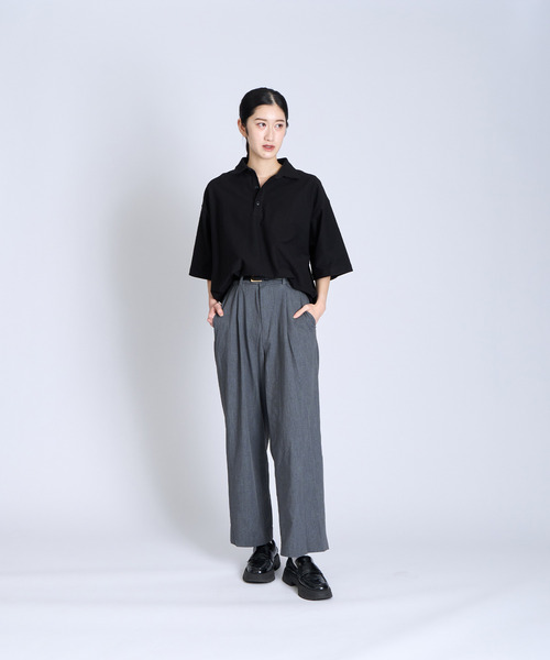 CHROME（クローム）の「［ CHROME / クローム ］LSC POLO WIDE FIT OG LOGO / ライムストーン ケーブ ポロ ワイド フィット オージー ロゴ 接触冷感 空間冷却 鍾乳洞 ポロシャツ（ポロシャツ・メンズ・ブラック/ホワイト・XL/L/M/S）」の7枚目の写真