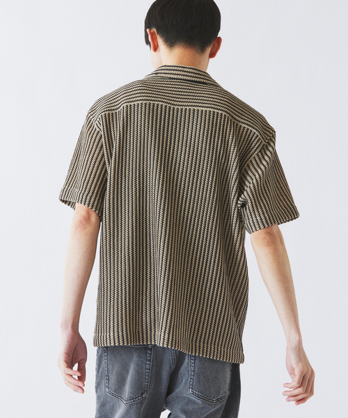 JOURNAL STANDARD relume(ジャーナルスタンダード レリューム)の「ストライプ カラーレース オープンカラー 半袖シャツ(シャツ/ブラウス・メンズ・ピンク系その他/ライトグリーン/ベージュ系その他/ブラックミックス・MEDIUM/LARGE)」の14枚目の写真