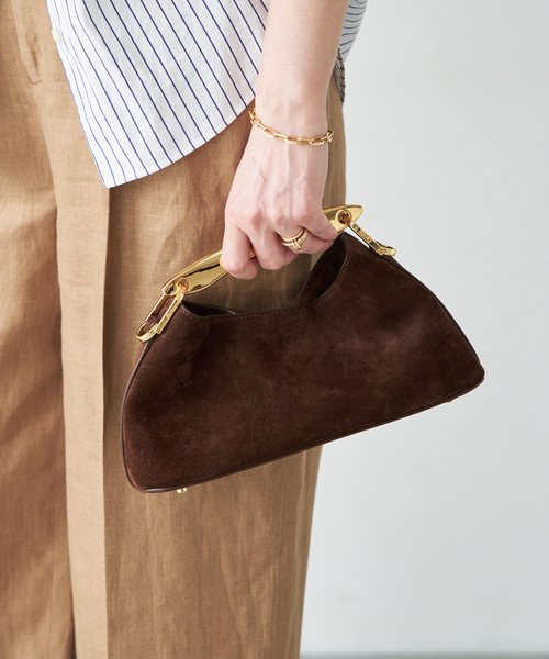 Elleme(エレメ)の「【ELLEME/エレメ】Mini Boomerang BAG(ショルダーバッグ・レディース・ベージュ/ブラウン・FREE)」の4枚目の写真