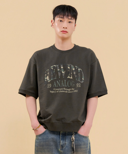 CHASECULT(チェイスカルト)の「男性カモフラージュ半袖スウェット-FBRK5843D0L(Tシャツ/カットソー・メンズ・チャコールグレー・95/100/105)」の2枚目の写真