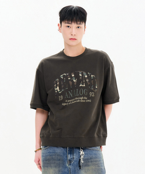 CHASECULT(チェイスカルト)の「男性カモフラージュ半袖スウェット-FBRK5843D0L(Tシャツ/カットソー・メンズ・チャコールグレー・95/100/105)」の4枚目の写真