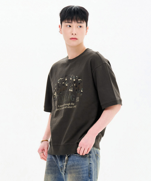 CHASECULT(チェイスカルト)の「男性カモフラージュ半袖スウェット-FBRK5843D0L(Tシャツ/カットソー・メンズ・チャコールグレー・95/100/105)」の5枚目の写真
