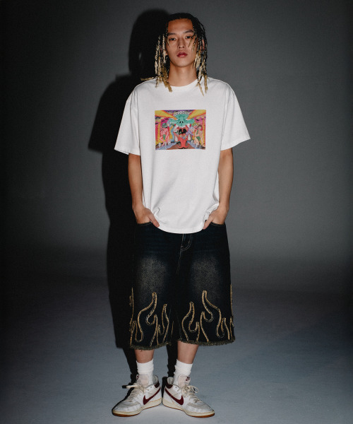 WKNDRS(ウィーキャンドース)の「FLAME DENIM SHORTS (S.BLACK)(その他パンツ・レディース・その他・MEDIUM/LARGE/X-LARGE)」の8枚目の写真