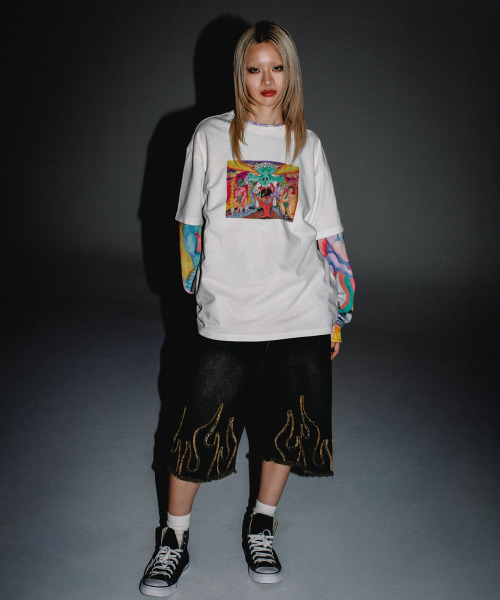 WKNDRS(ウィーキャンドース)の「FLAME DENIM SHORTS (S.BLACK)(その他パンツ・レディース・その他・MEDIUM/LARGE/X-LARGE)」の10枚目の写真